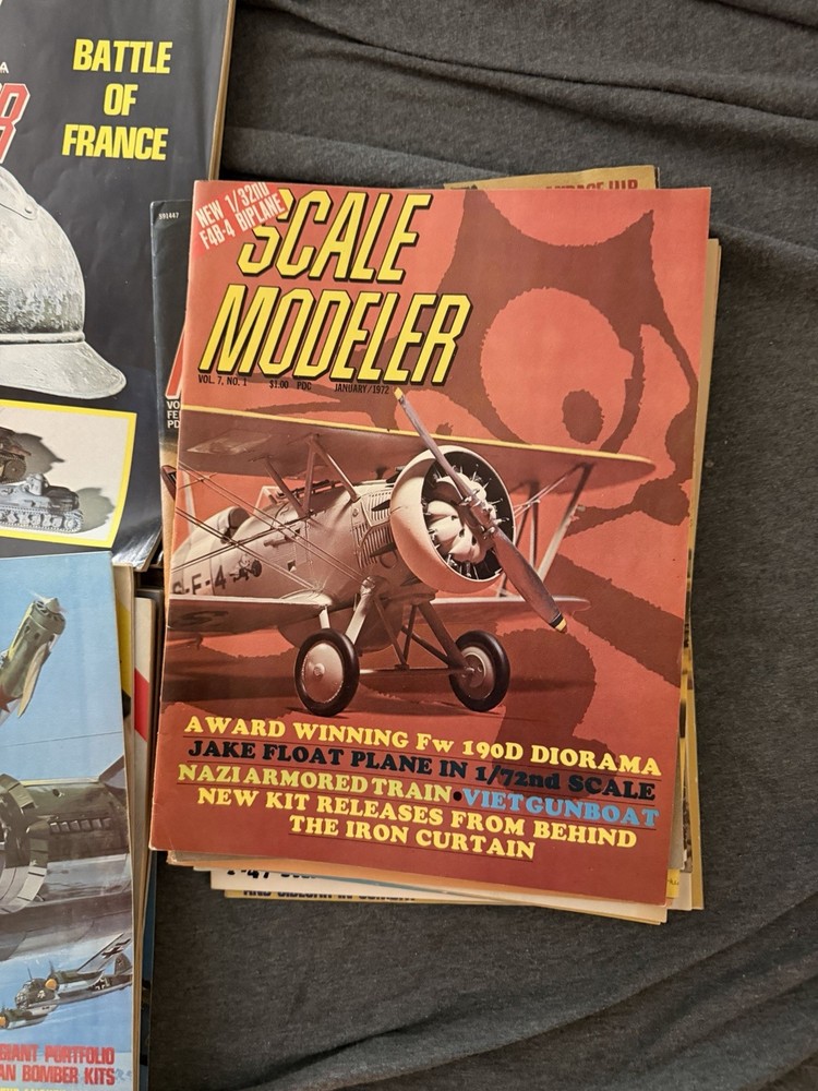 Scale modeler,First issue,First 7 Year complete set 1966-72,vol 1,no 3 missing