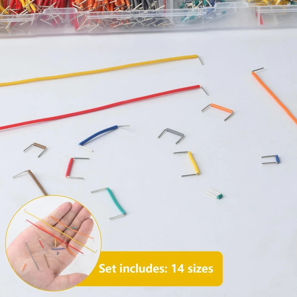 840 Pcs Breadboard Jumper Wires Kit, PCB Breadboard Jumper Wire Cables, Solde...