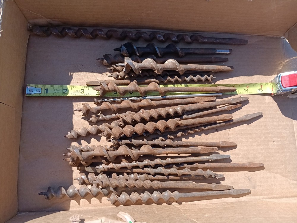 Vintage Large Drill Bits Lot