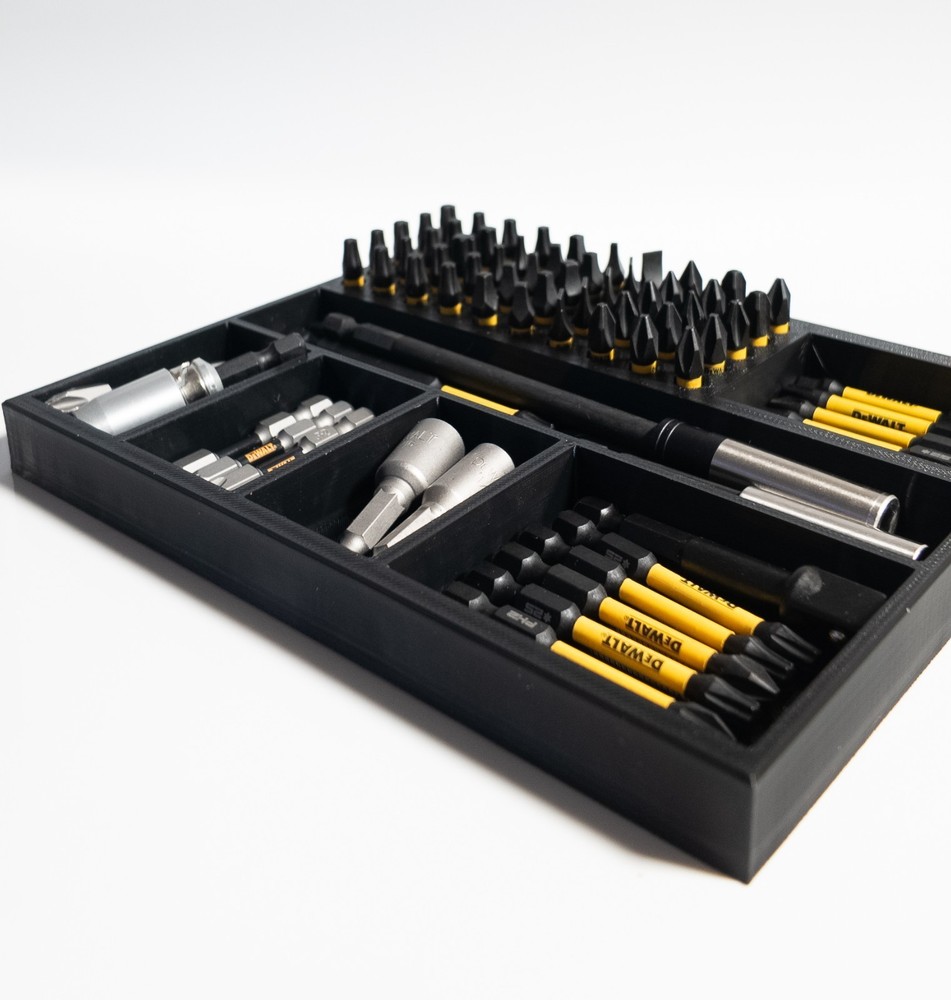 Hex bit organizer insert for DEWALT Medium ToughCase (6 compartments + 50 bit