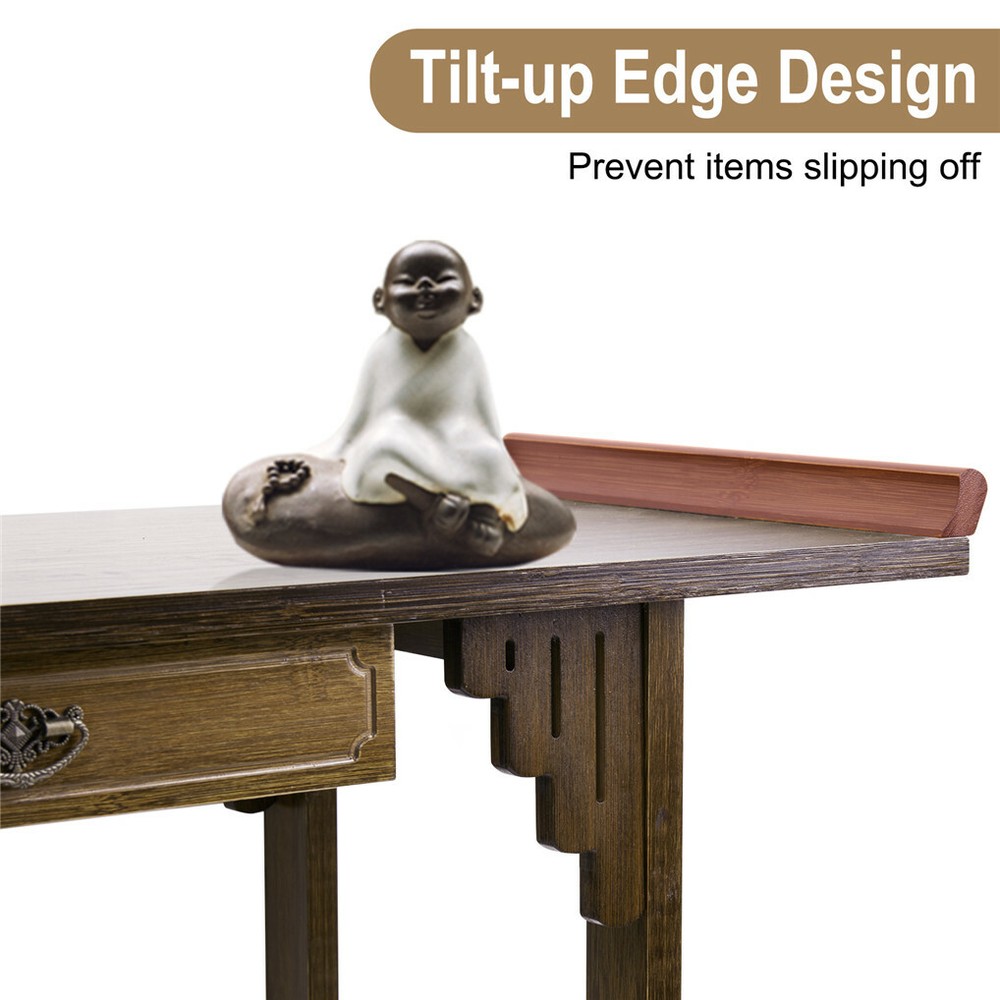 Rustic Console Sofa Table Narrow Console Table with Shelf Wood Entry Hall Table