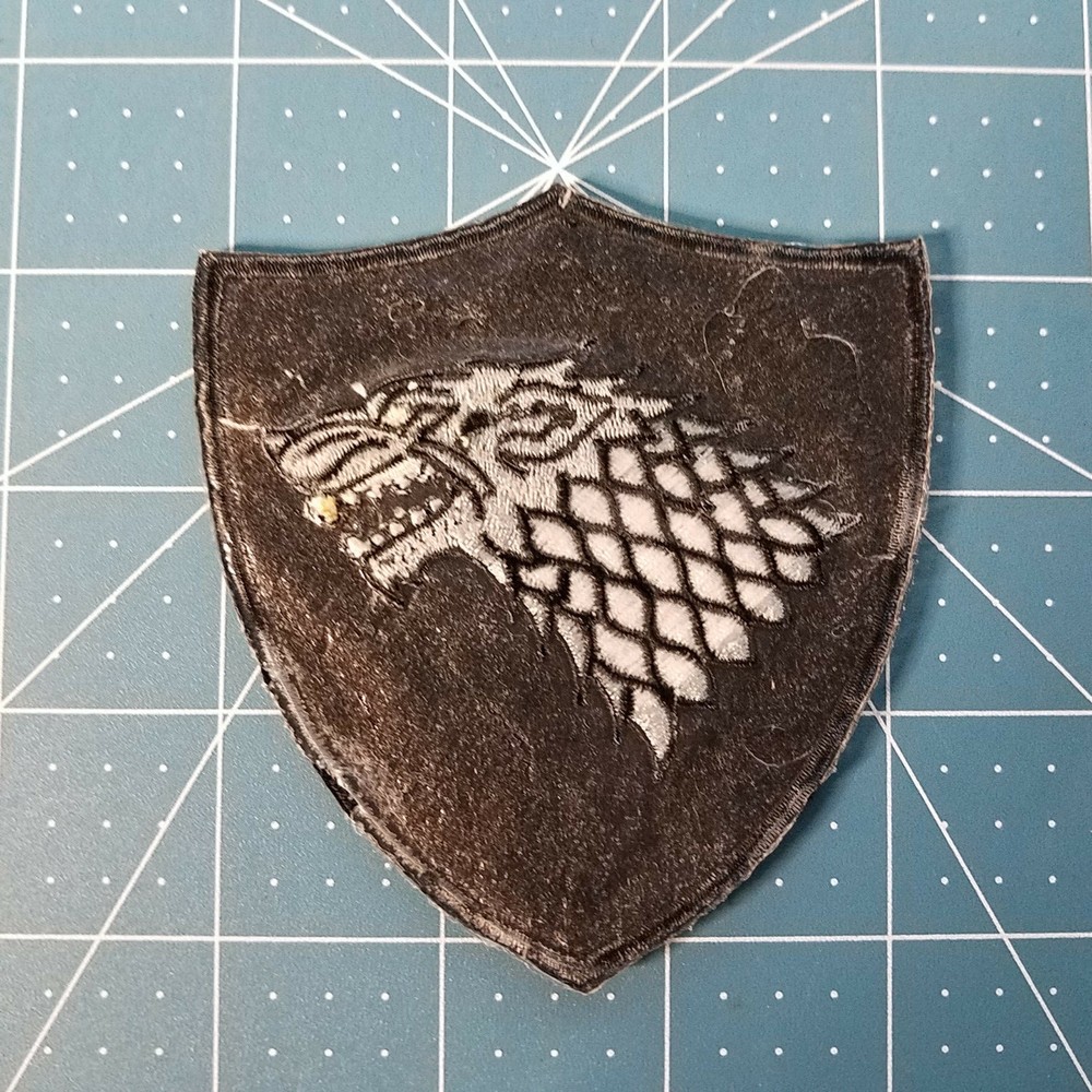 Game of Thrones Stark Gray Shield Patch 3 1/2 inches tall