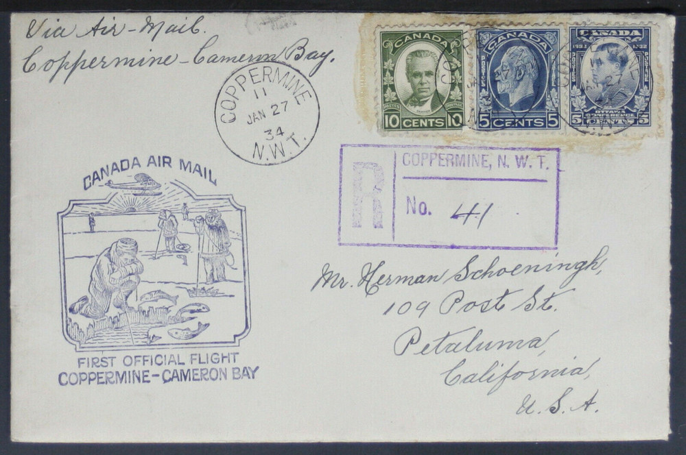 First Flight. Copper mine NWT   Canada CR193