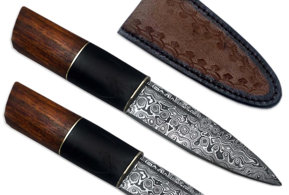 8 inches Celtic Scottish Dirk SGIAN DUBH DAGGER Bone Handle Knife.
