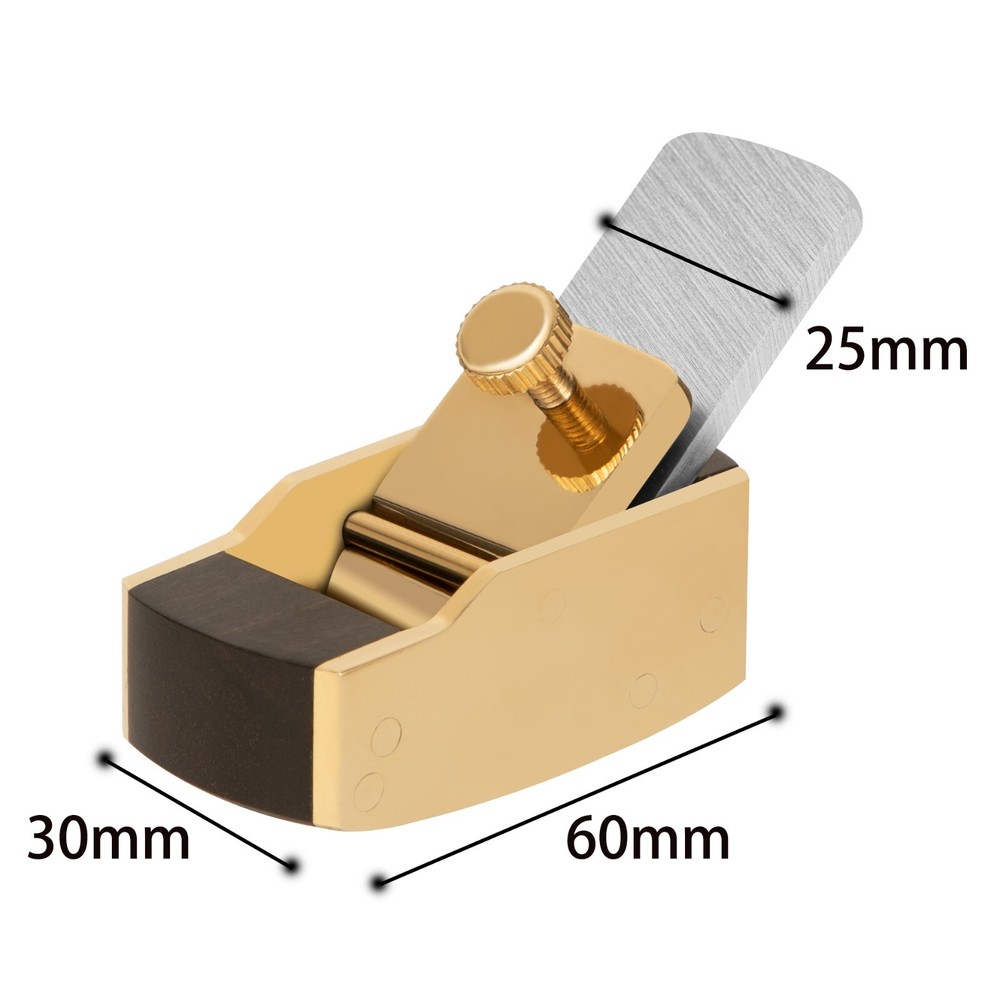 1pc Convex bottom 2 3/8" planes  brass wrap blackwood ,violin/viola making plane