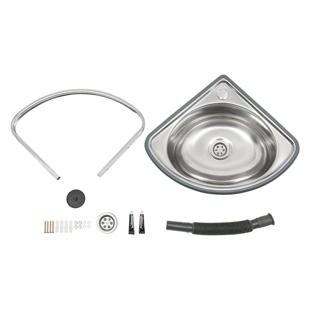 Bathroom Corner Sink Small Wall Mount Basin Sink Triangle Corner Basin Stainless