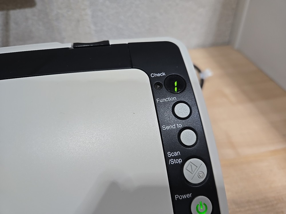 Fujitsu FI-6130 Duplex Document Color Scanner w/AC Adapter UNTESTED POWERS ON