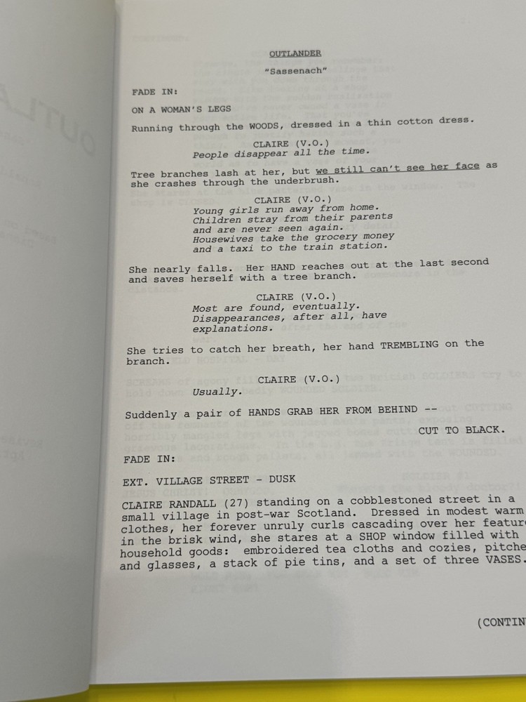 OUTLANDER PILOT EPISODE Script