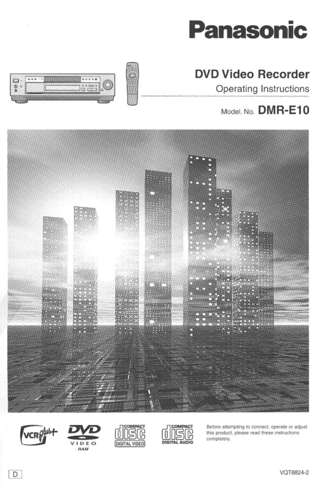 Panasonic DMR-E10 DVD Recorder Owners Instruction Manual