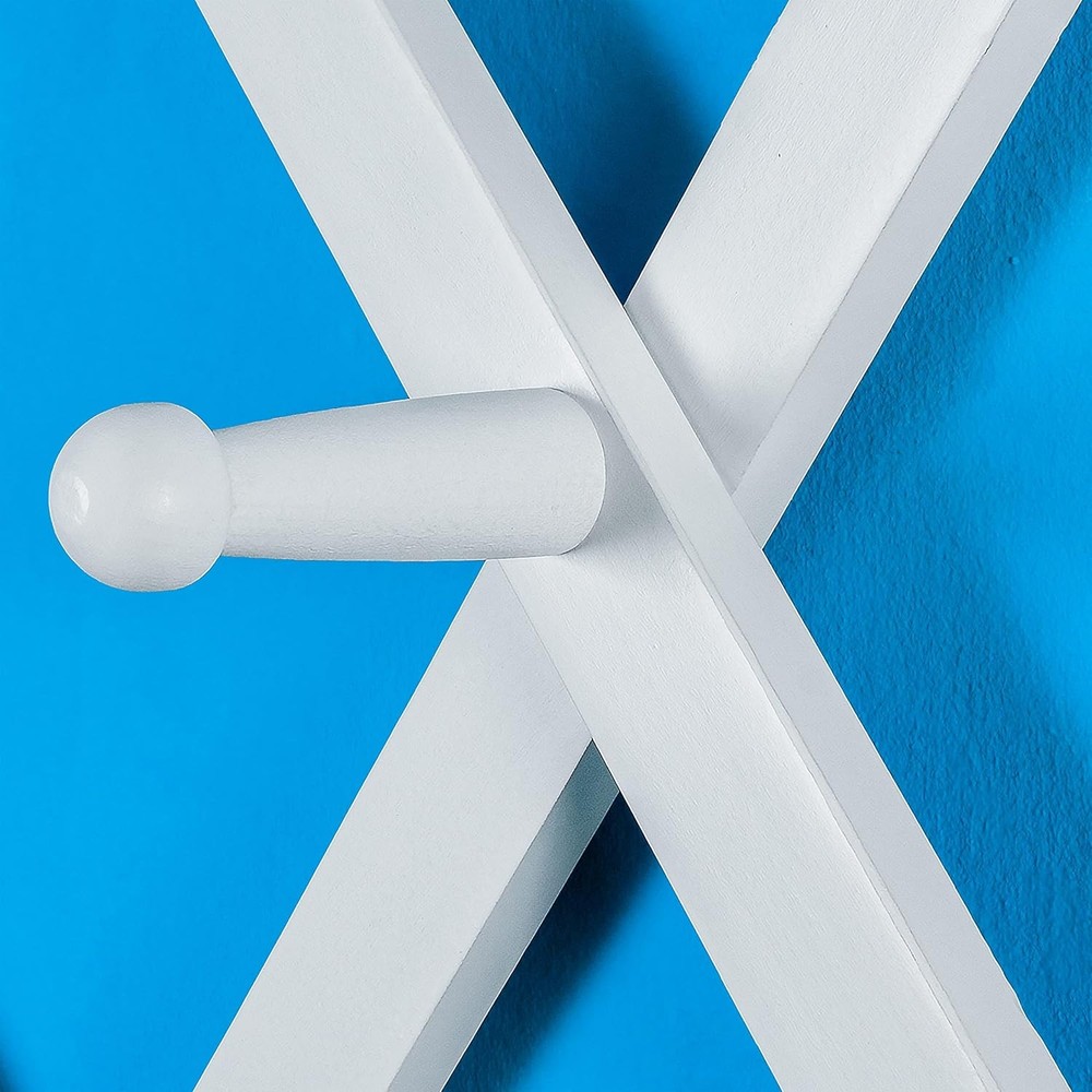 Hat Rack Wall Mount W/ 14 Hooks Solid Wooden Expandable Coat Rack