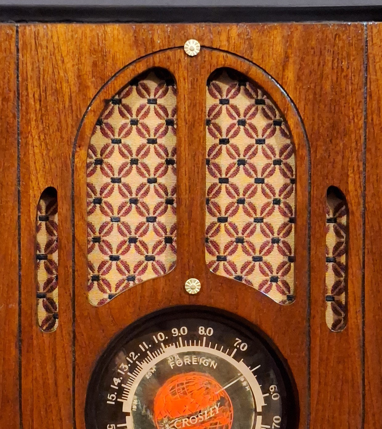 Vintage Gold Fabric for Speaker Grill Cloth -Old Radio Stereo Console Amp Grille