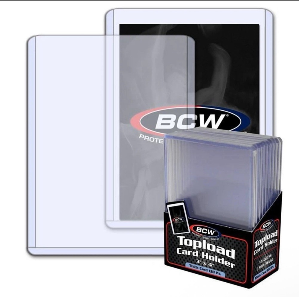 Pack Of 50 BCW Top Loaders Toploader 138 pt. - 5 packs of 10