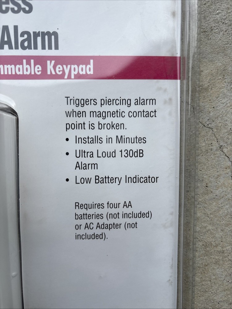 Wireless Door Alarm Programmable Keypad
