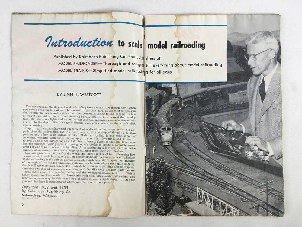 INTRODUCTION to SCALE MODEL RAILROADING TRAIN Westcott 3rd Printing 1955 BOOK