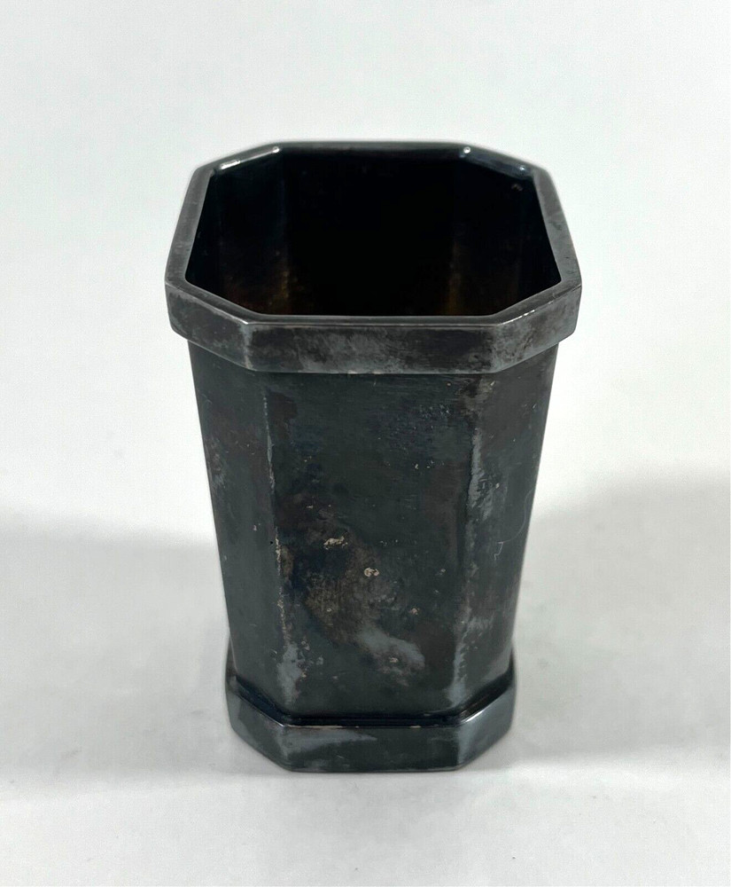 Vintage St. James Brazil Silverplate Octagonal Mini Cup 2.5"