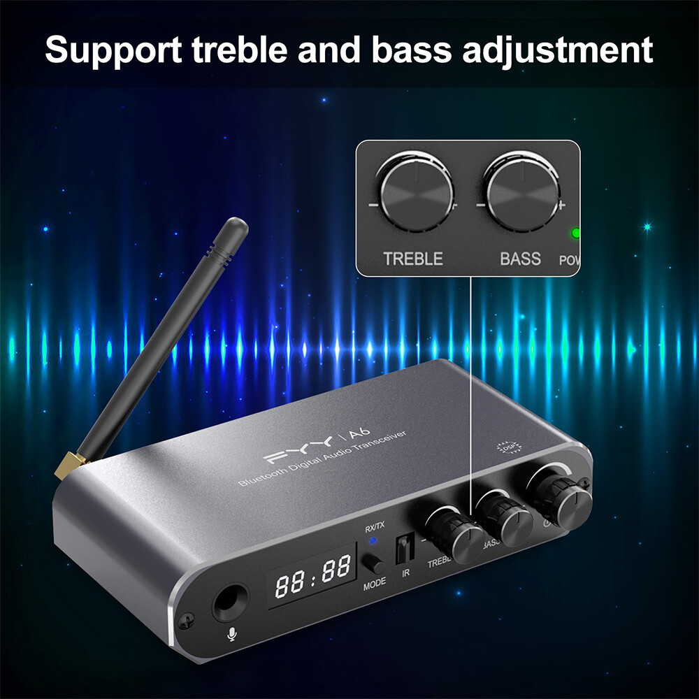 6-in-1 Bluetooth Transmitter Receiver Coaxial AUX USB L/R Stereo Audio Adapter