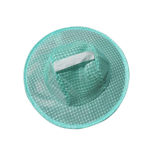 Three Layer Ventilated Beekeeping Veil in Round (3-Layer Hat, Aqua) Aqua