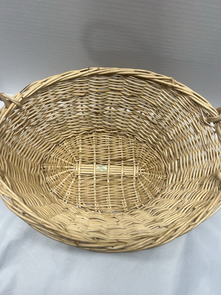 Oval Wicker Storage Basket with Handles