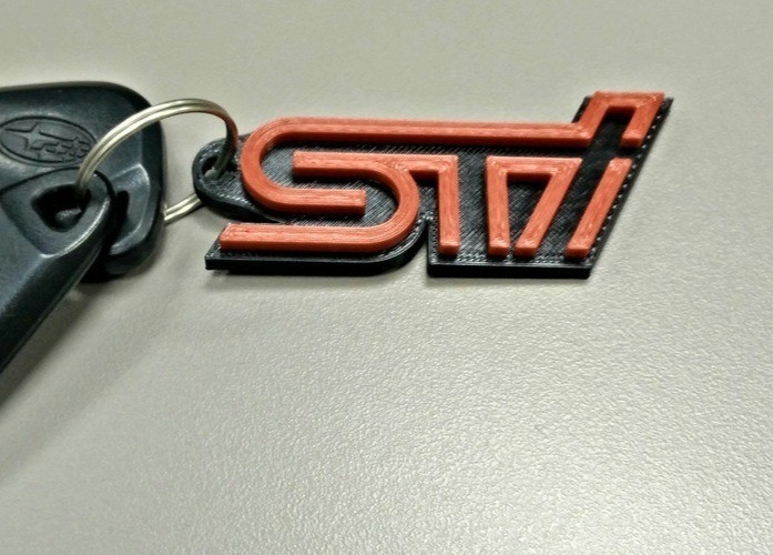 Subaru STi Keyring Badge