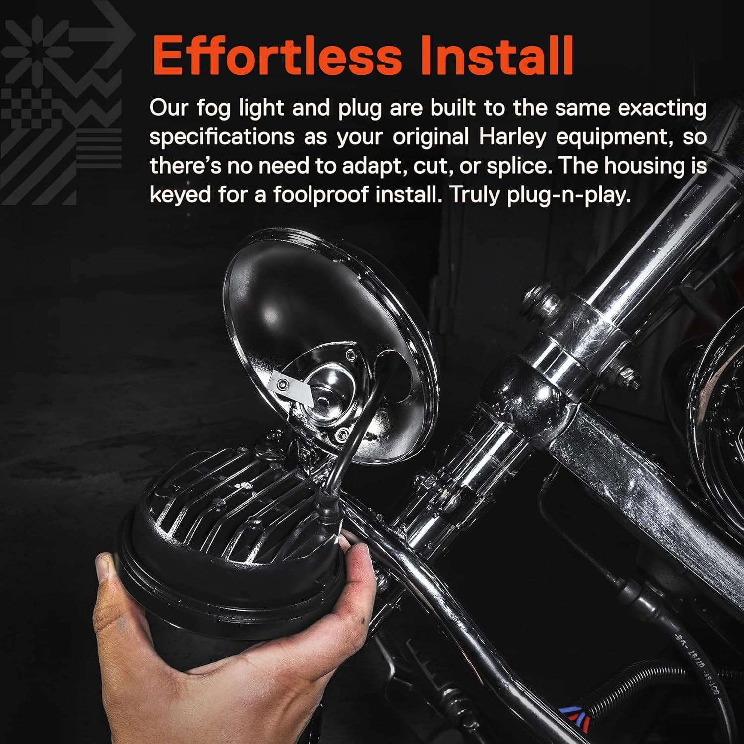 7" inch LED DRL Headlight + Passing Lights For Harley Davidson Touring Road King