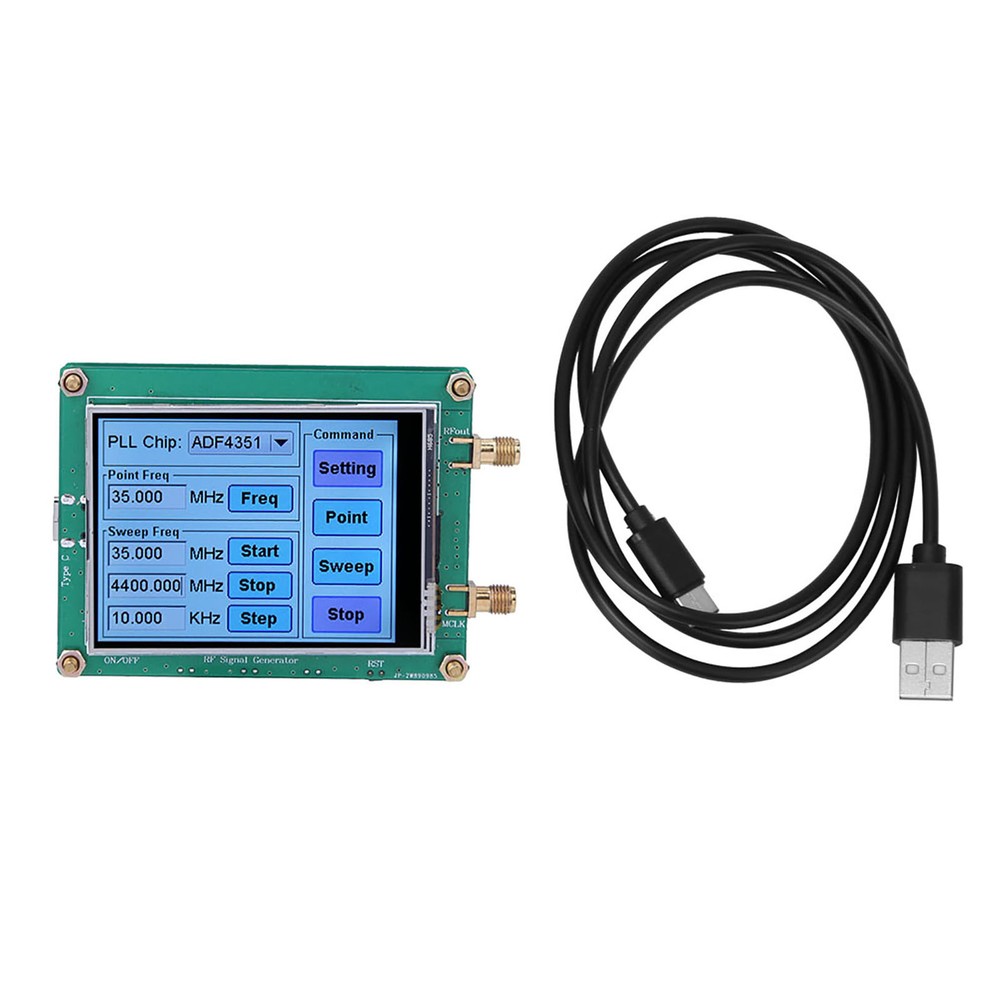 New Signal Generator Full Touch Screen RF Sweep Frequency PC Control ADF4351