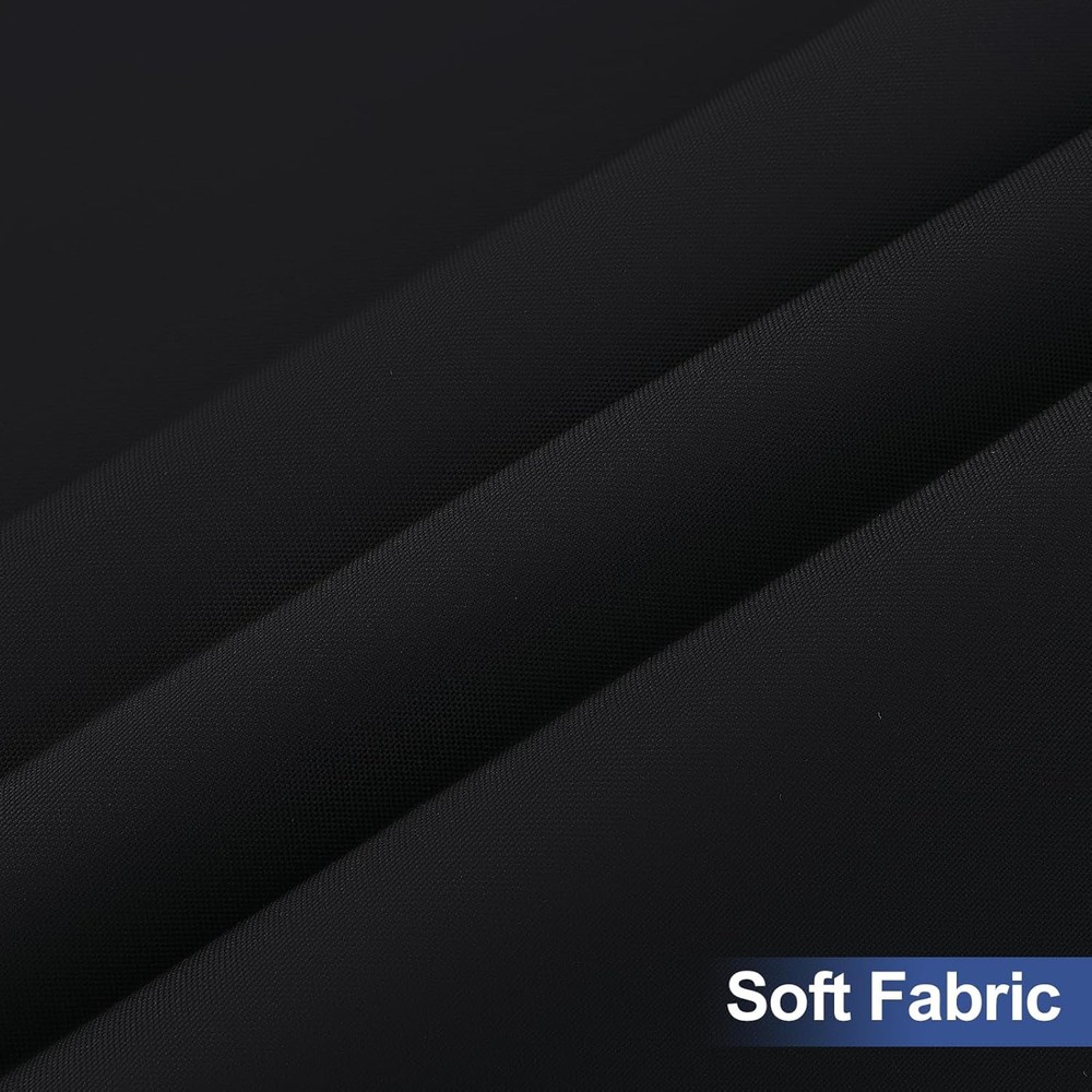 homing 2 Pack Rectangle Table Cloth, Elastic 96" x 30" (Rectangular), Black