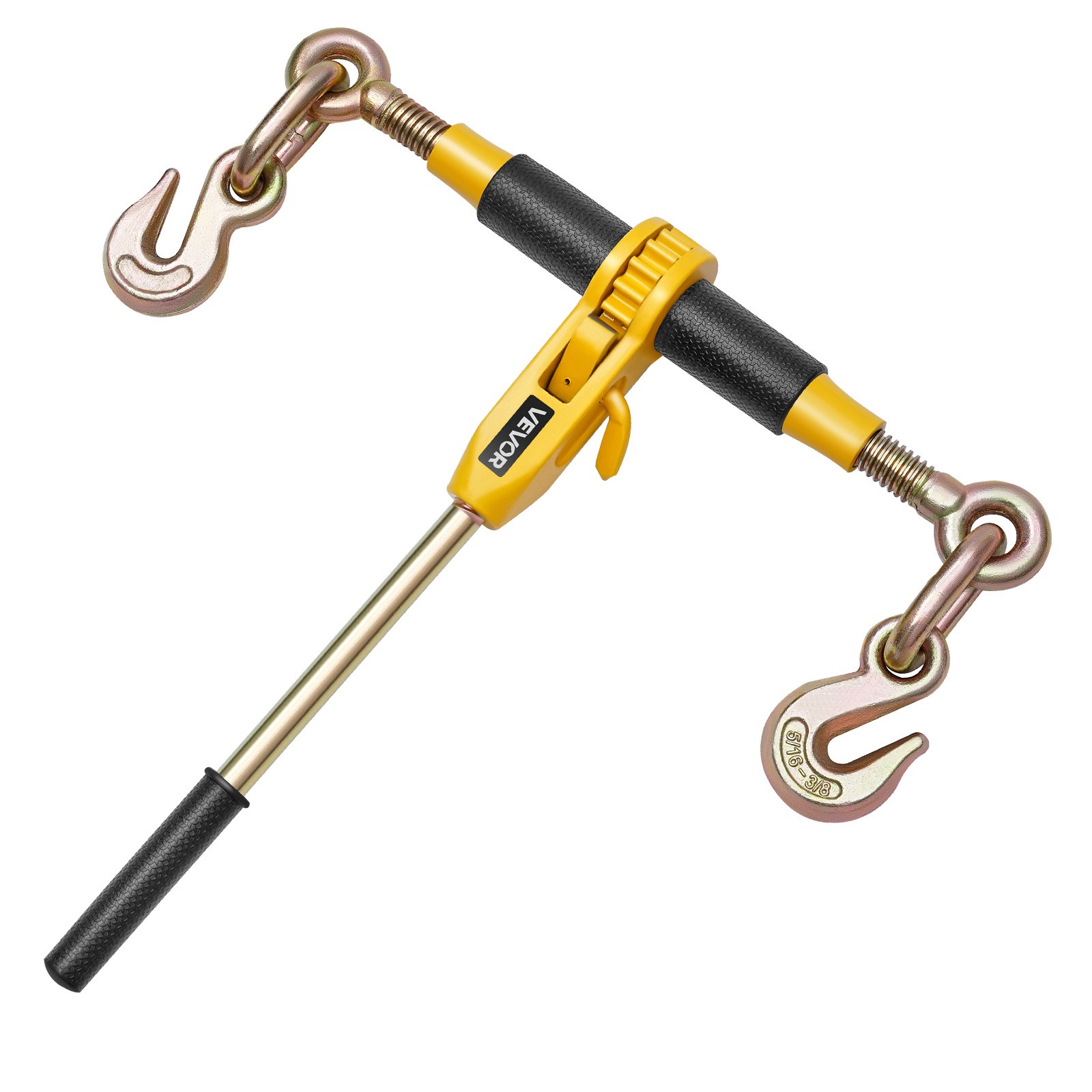 VEVOR 4 Pack Ratchet Chain Binder 5/16"-3/8" G80 Chains Load Binder for Towing