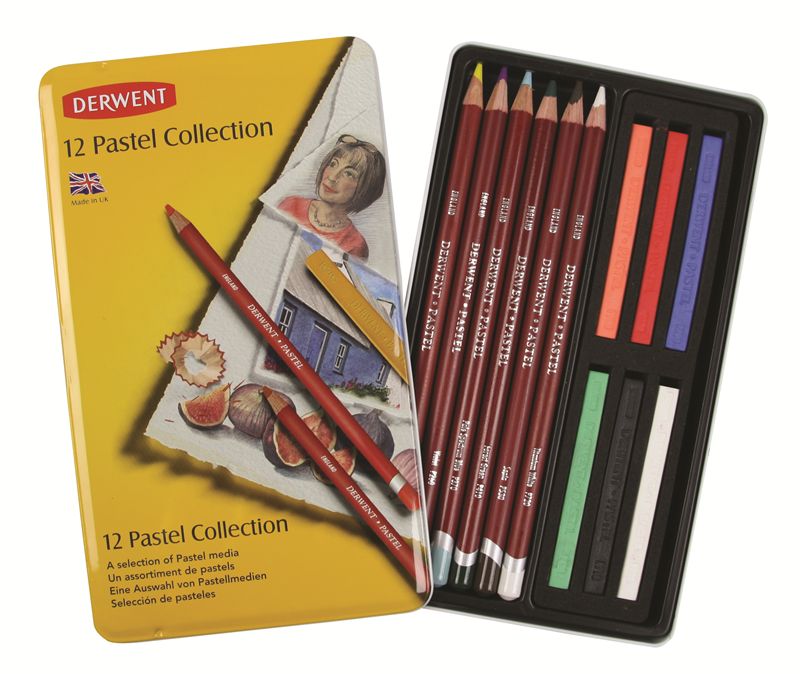 Derwent Pastel Collection - 12 Tin