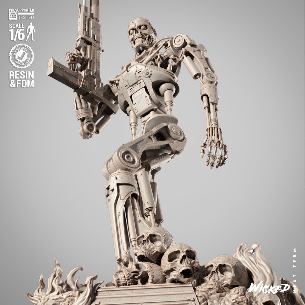Terminator Skeleton T-800 Resin Sculpture Statue Model Kit Unpainted/Unassemb