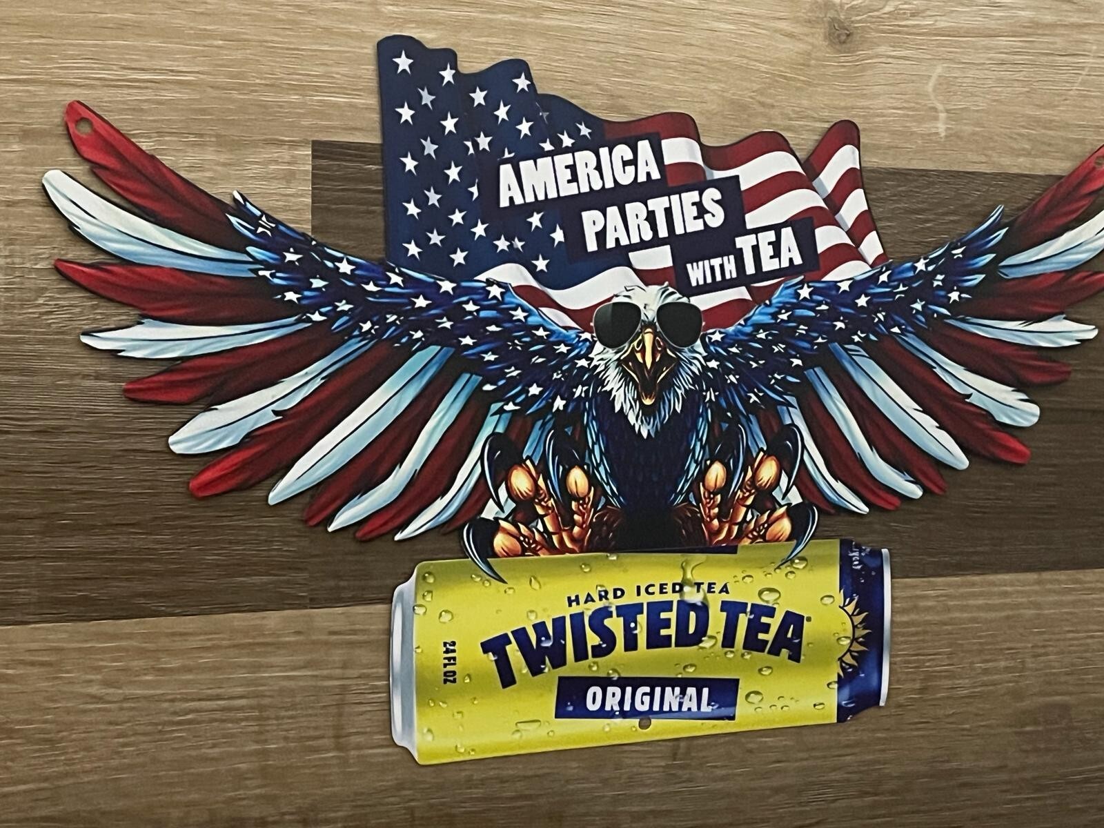 TWISTED TEA hard iced American Eagle Metal SIGN Mancave Garage Bar Pub decor