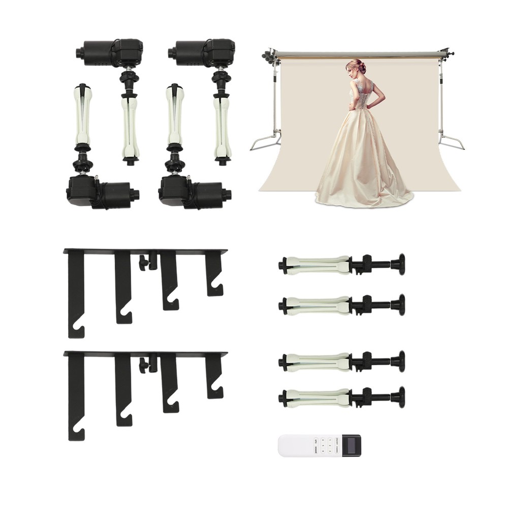 Photography Backdrop Support System Wall Mount Studio Background Stand 4 Roller