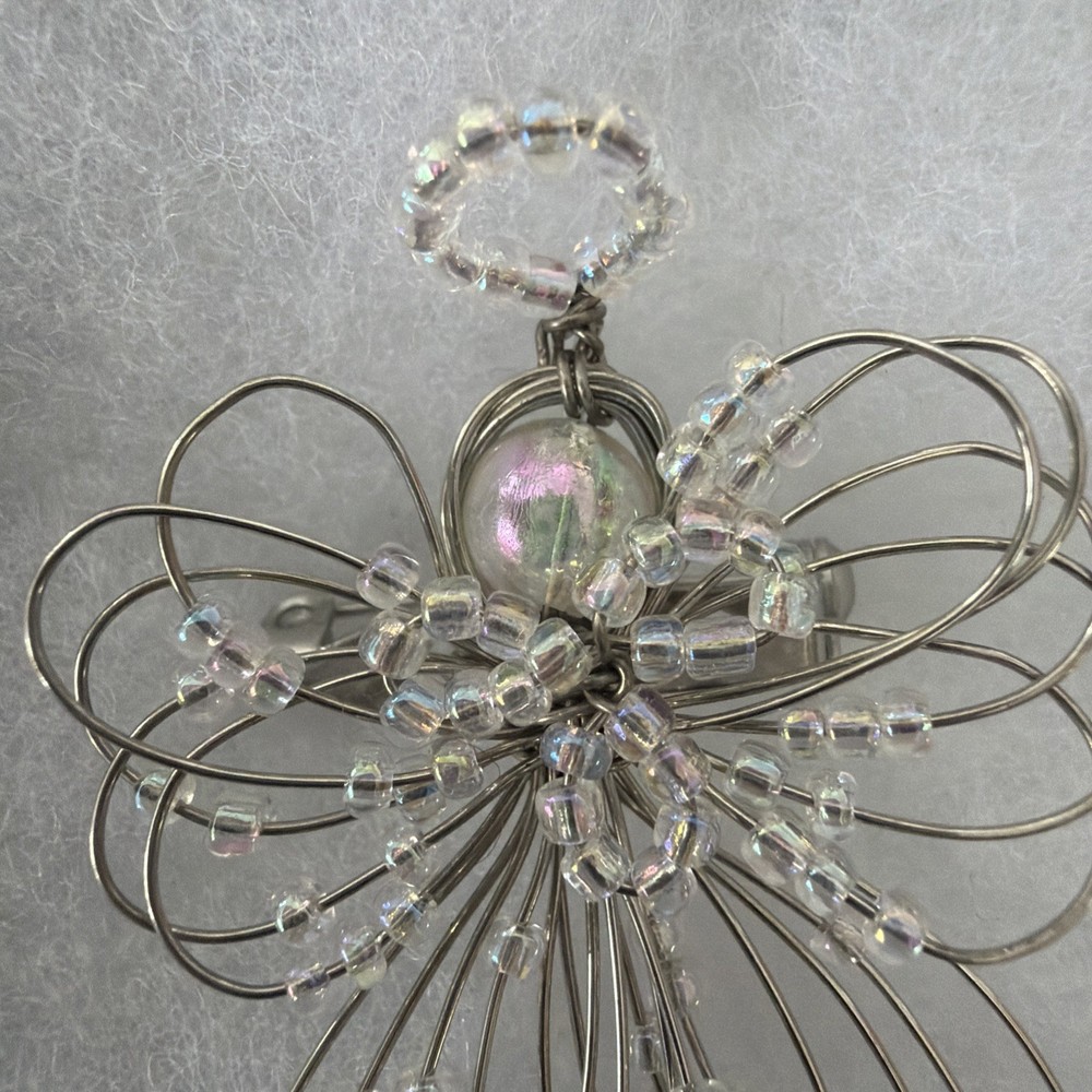 Angle Pin Silver Pearl Beads