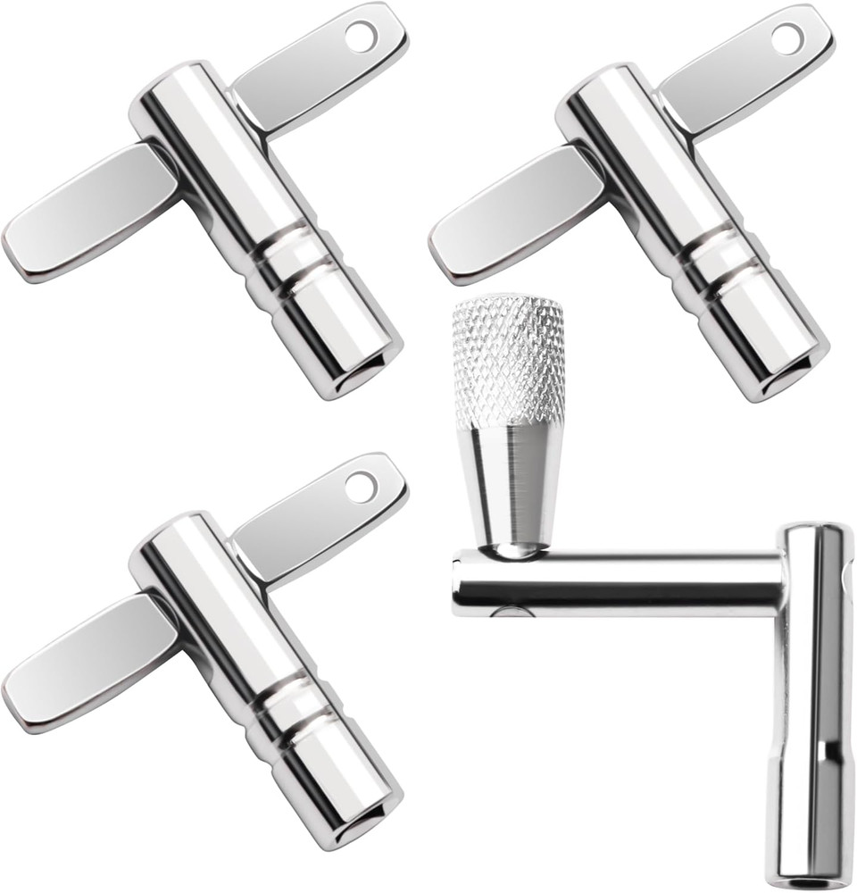 4 Pack Drum Keys - Universal Tool for Tuning High Tension Drums, Includes Speed