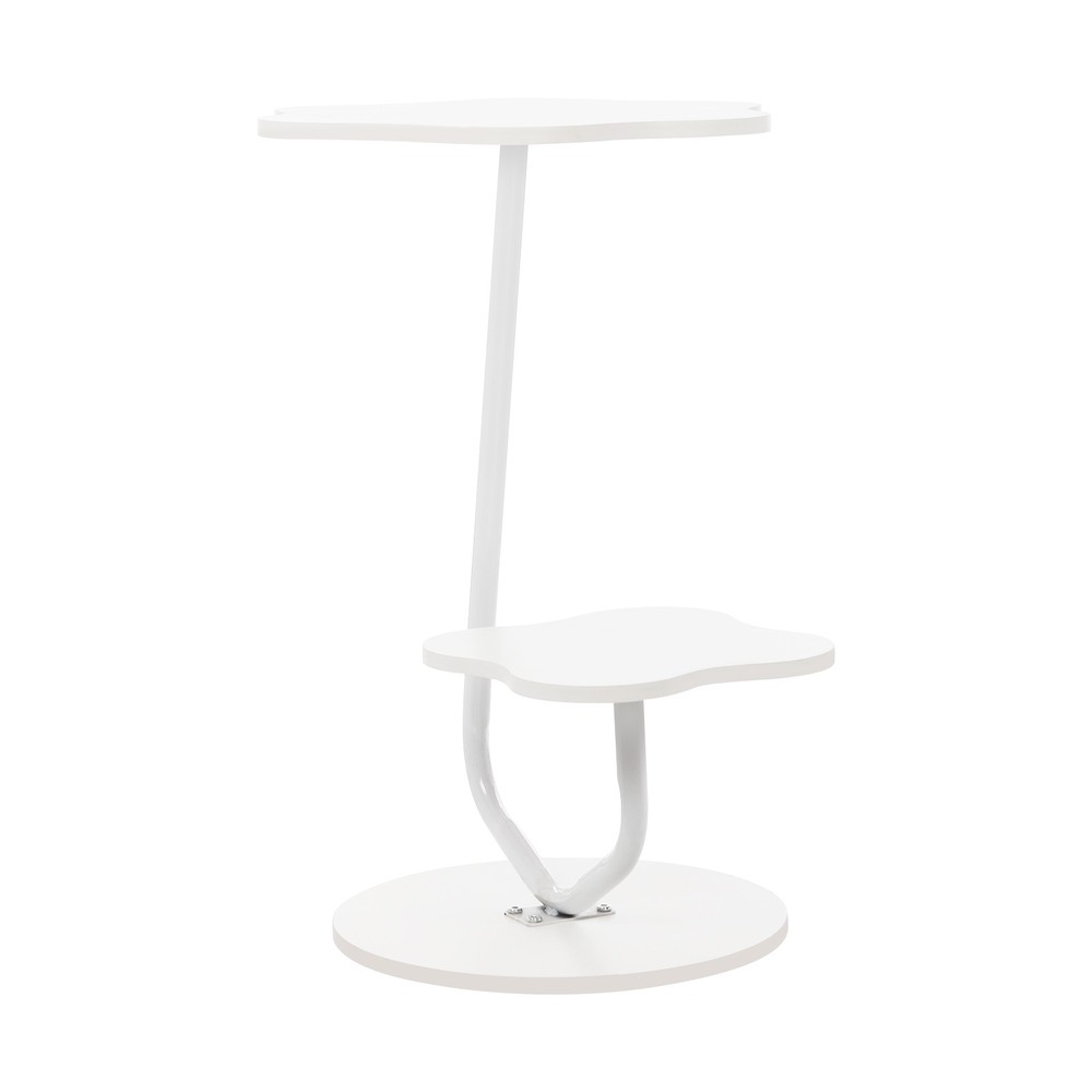 2 Tier Small Side Table 24.2in Height Modern Coffee Table Small Sofa Side Table