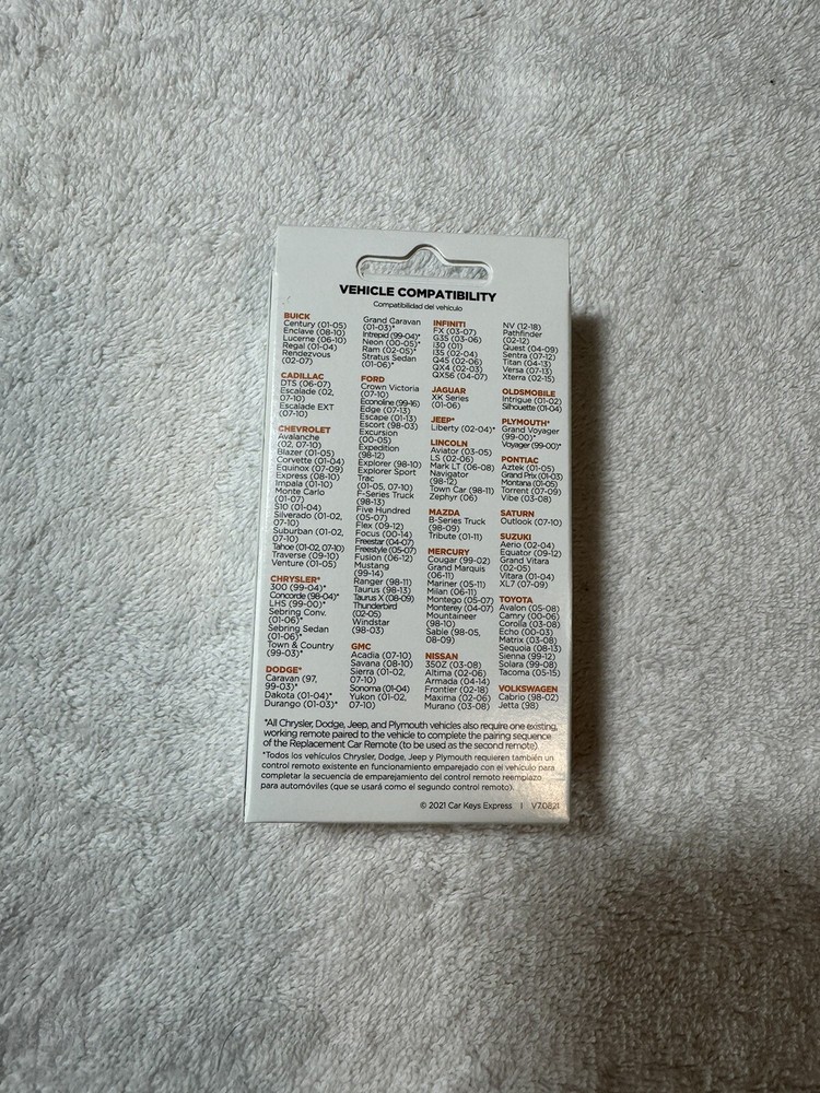 Replacement Car Remote