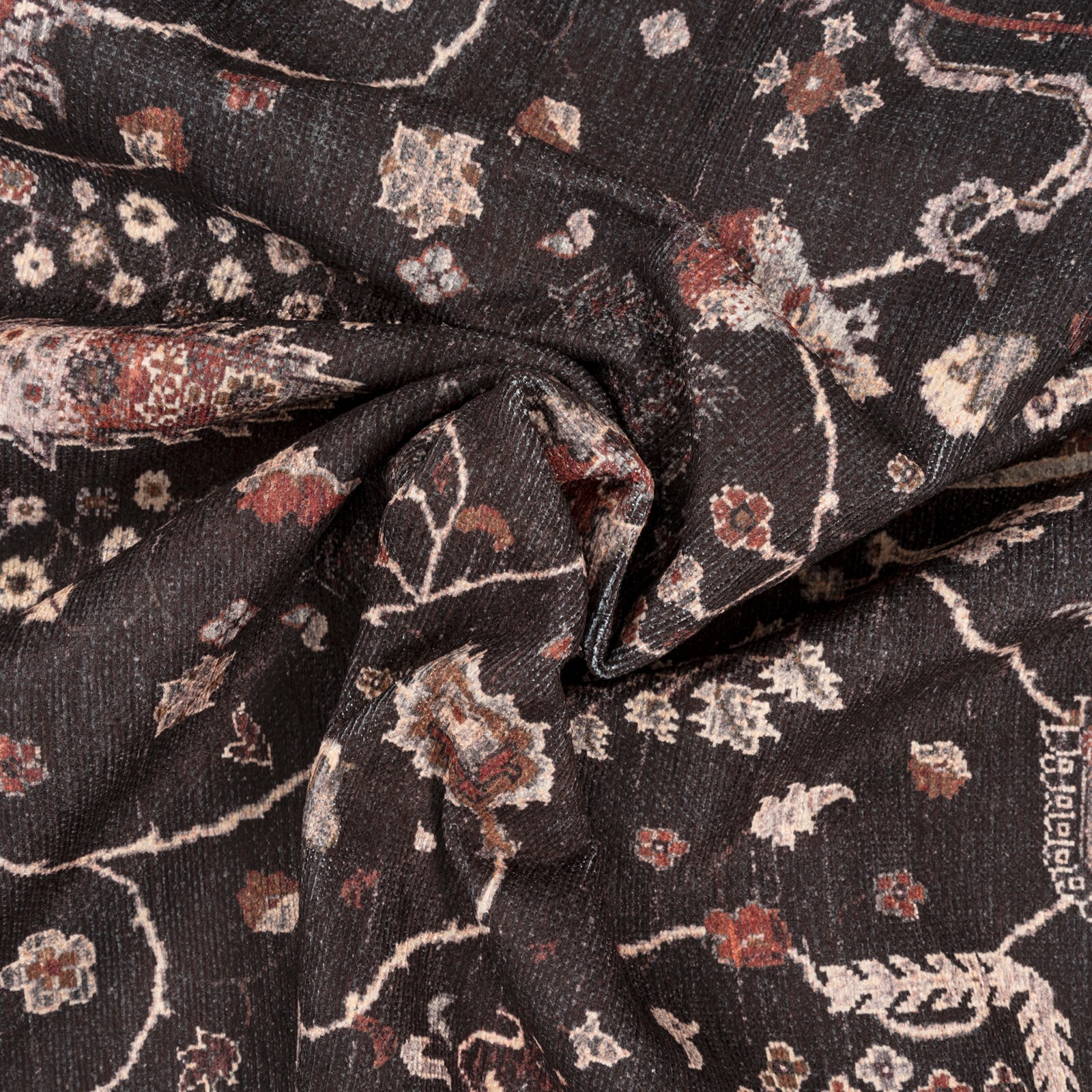 GLN Rugs Sumer - Machine Washable Area Rug - Turkish Black Home Rugs