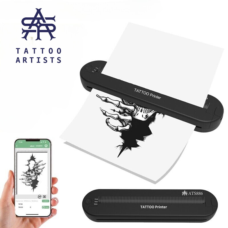 YILONG ATS886 Lite Wireless Tattoo Thermal Stencil Printer Machine Bluetooth PC