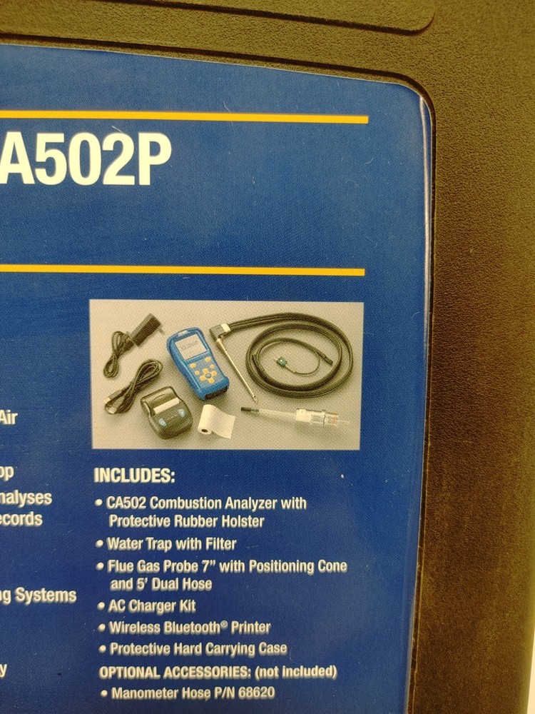 Yellow Jacket CA502P Combustion Analyzer Printer Kit 68602, NEW/Open Box