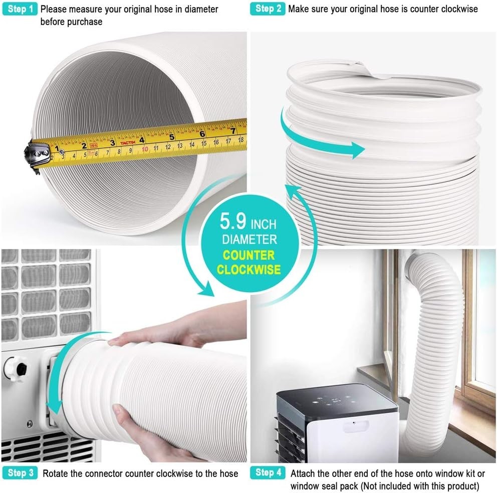 Universal Adjustable Air Conditioner Vent Hose - Durable, Flexible, Easy Install