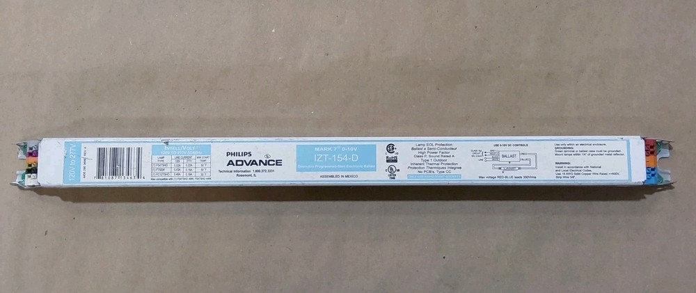 Philips Advance Mark 7 IZT-154-D Dimmable Programmed Start Ballast