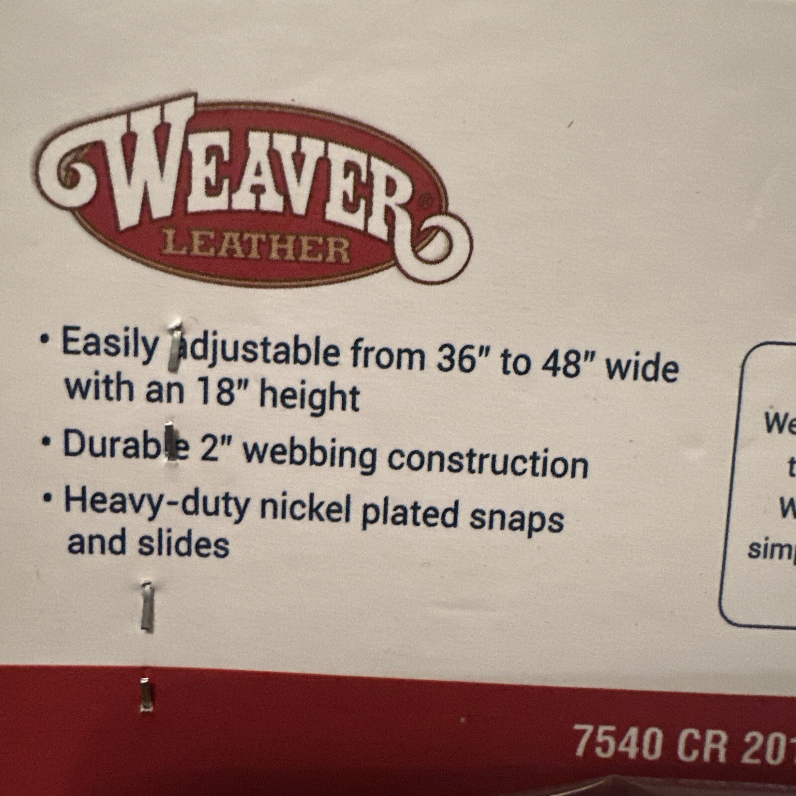 Weaver Stall Guard Black Poly adjustable 36-48 " wide x 18" high, New