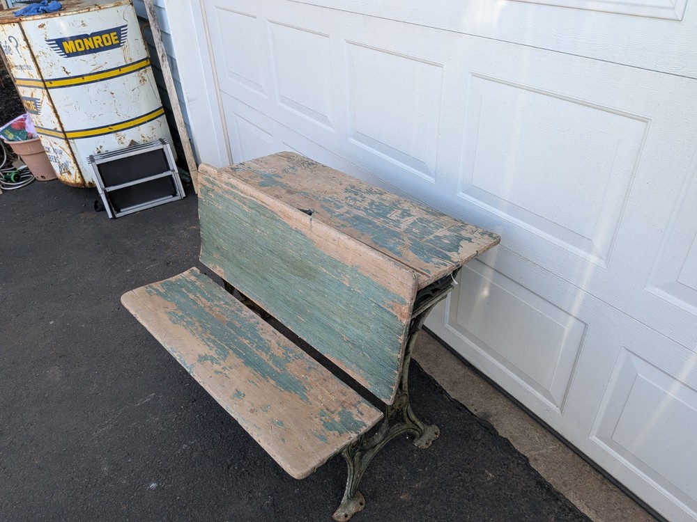 Primitive Antique School Desk