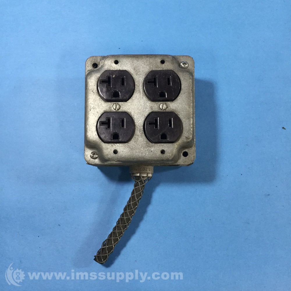 Hubbell CS836B 4-Socket Outlet USIP