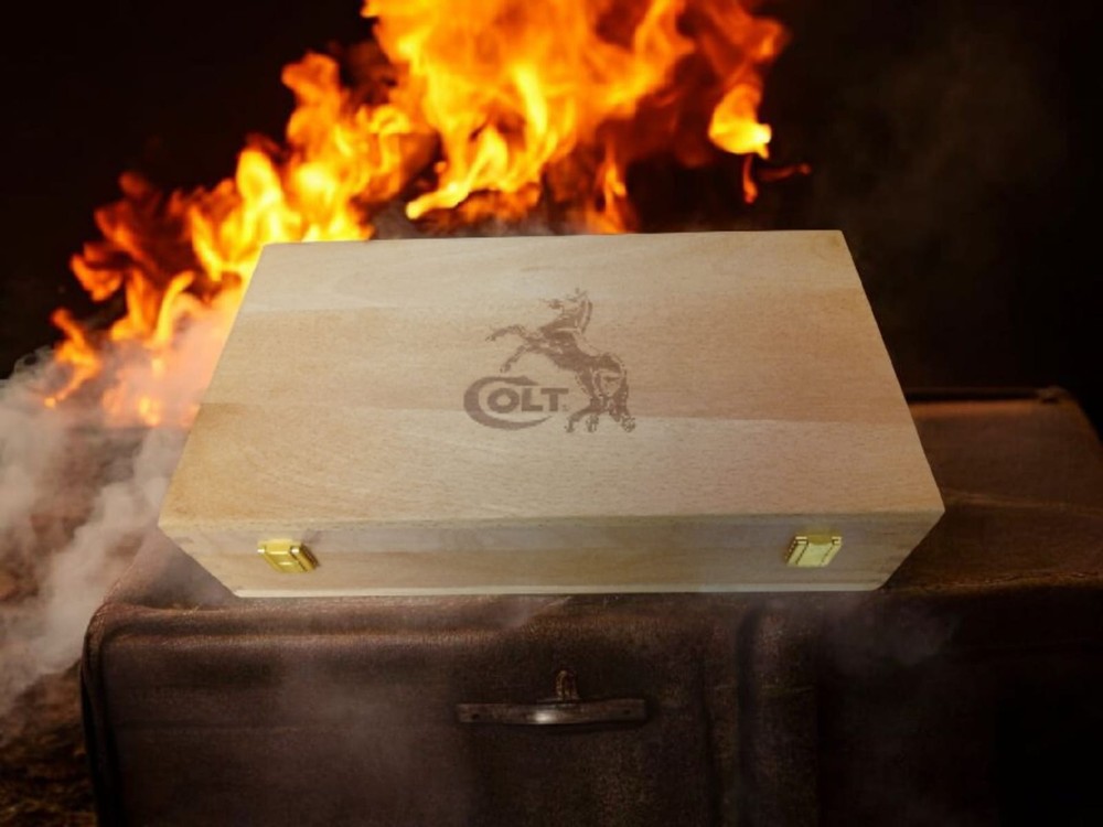 COLT PYTHON 8 INCH BEECH WOOD REVOLVER/PISTOL CASE