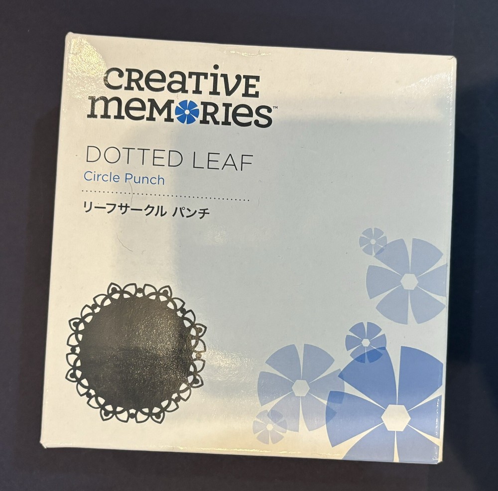 Creative Memories Dotted Leaf Circle Punch, NEW, Retired