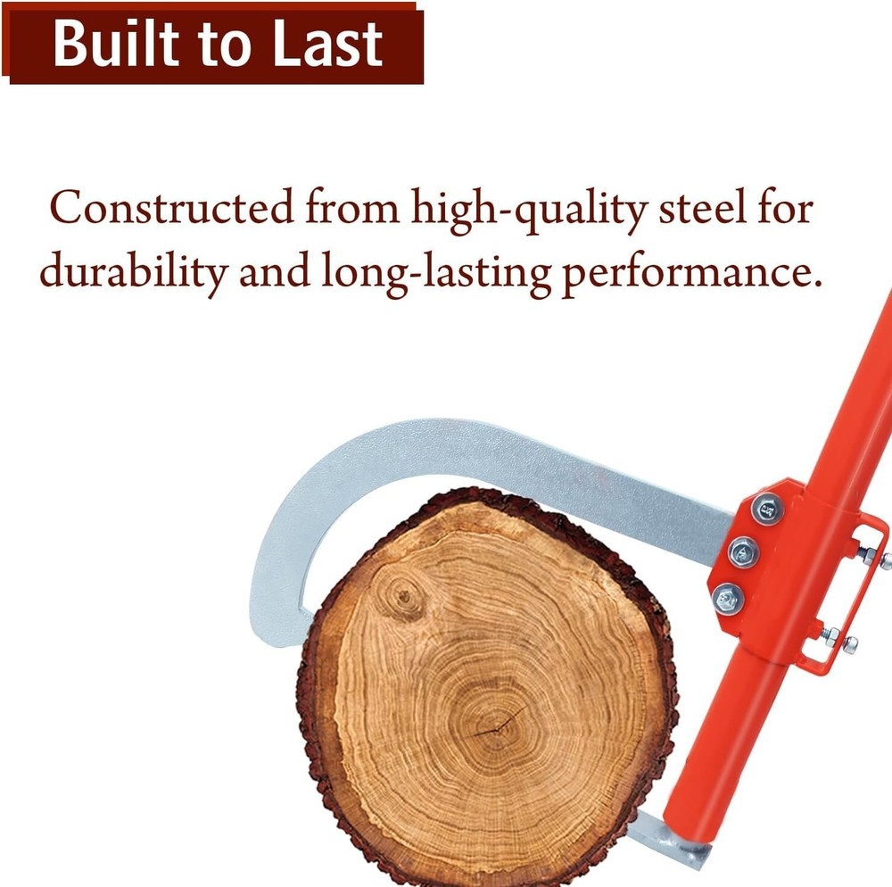 Cant Hook - 28" Wood Log Moving Tool With Adjustable Hook & Rubber Grip Handle