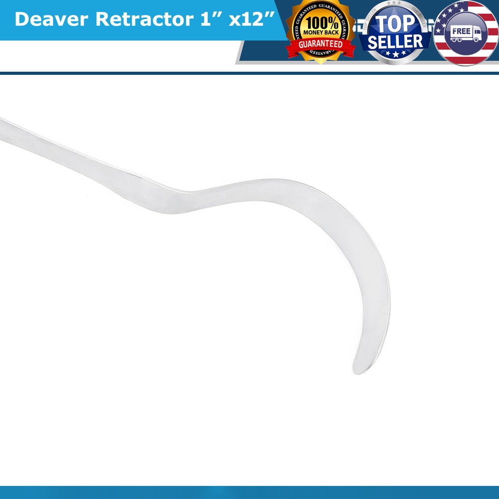 DEAVER Retractor SOLID HANDLE Surgical Instrument 1"x12"