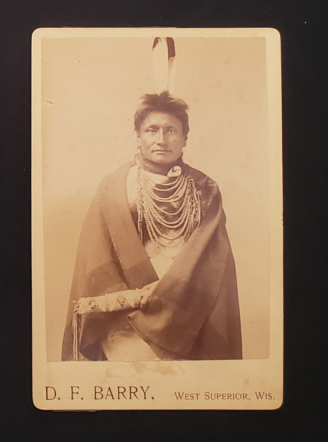 Yellow Hawk, Indian Chief by D.F. Barry, Vintage, Original Cabinet Card
