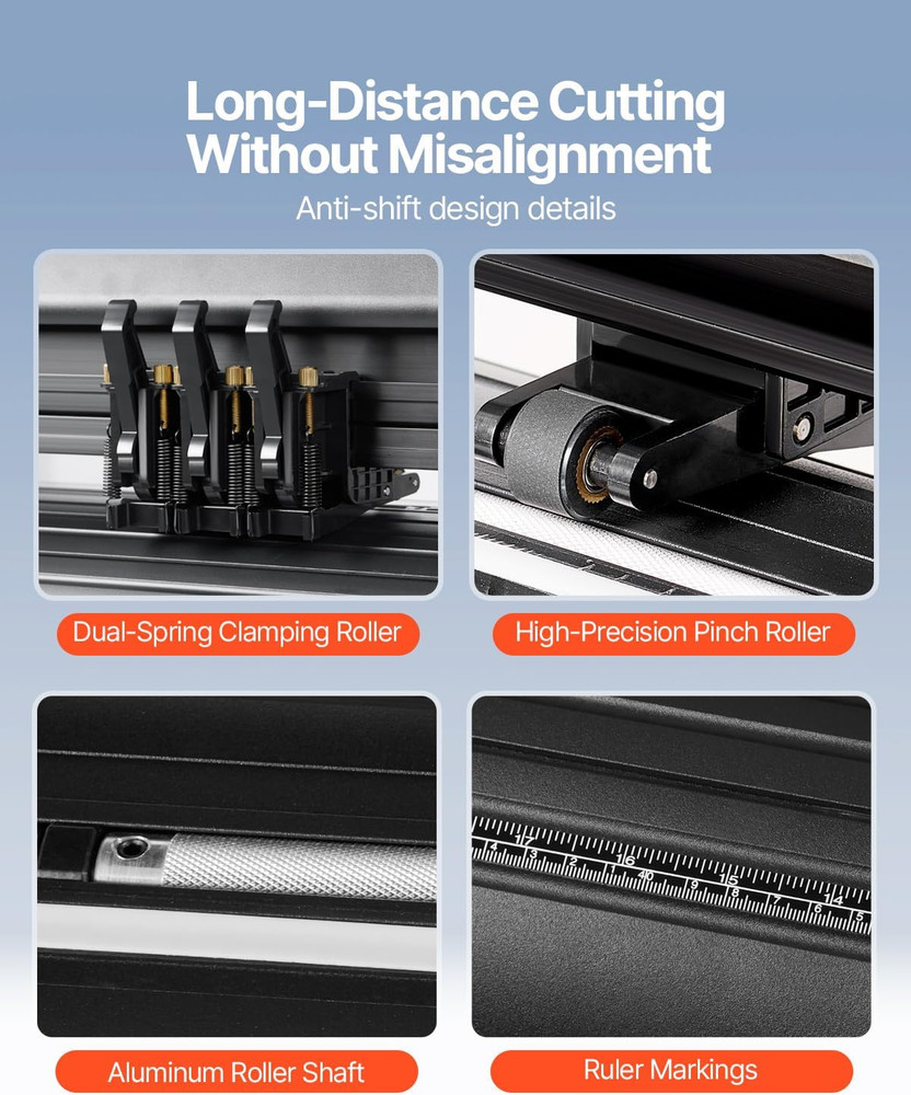 Vinyl Cutter Machine, Upgraded 28 Inch Paper Feed Cutting Plotter Bundle, Adjust