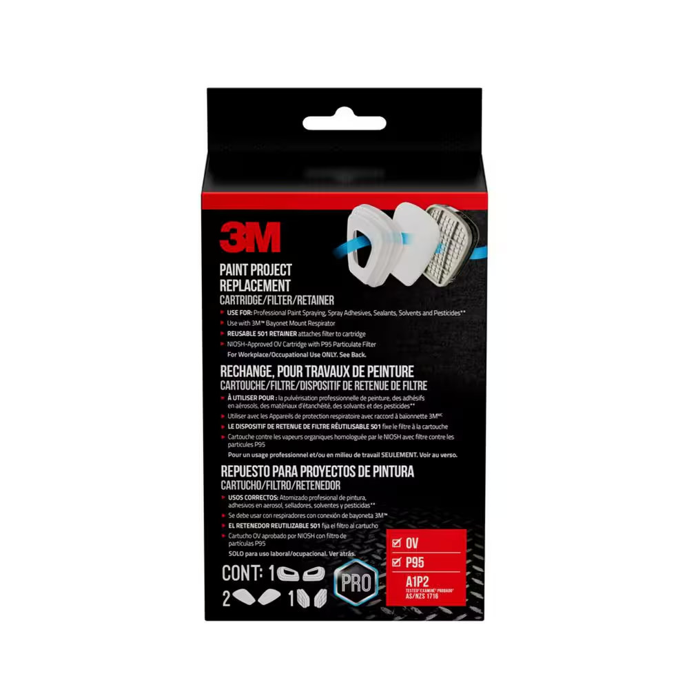 Paint Project Replacement Cartridge Filter and Retainer Kit (2-Pair)